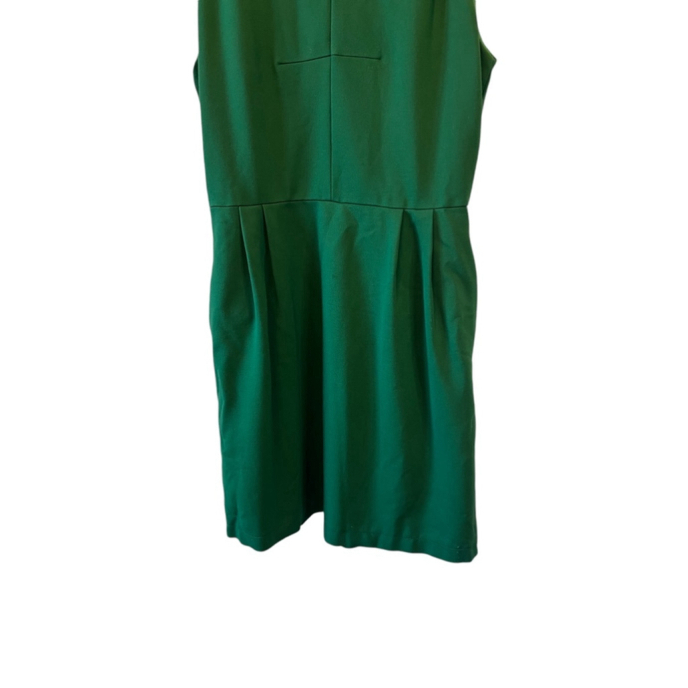 Green Sleeveless Stretch Knee Length Shift Dress M - Picture 3 of 9